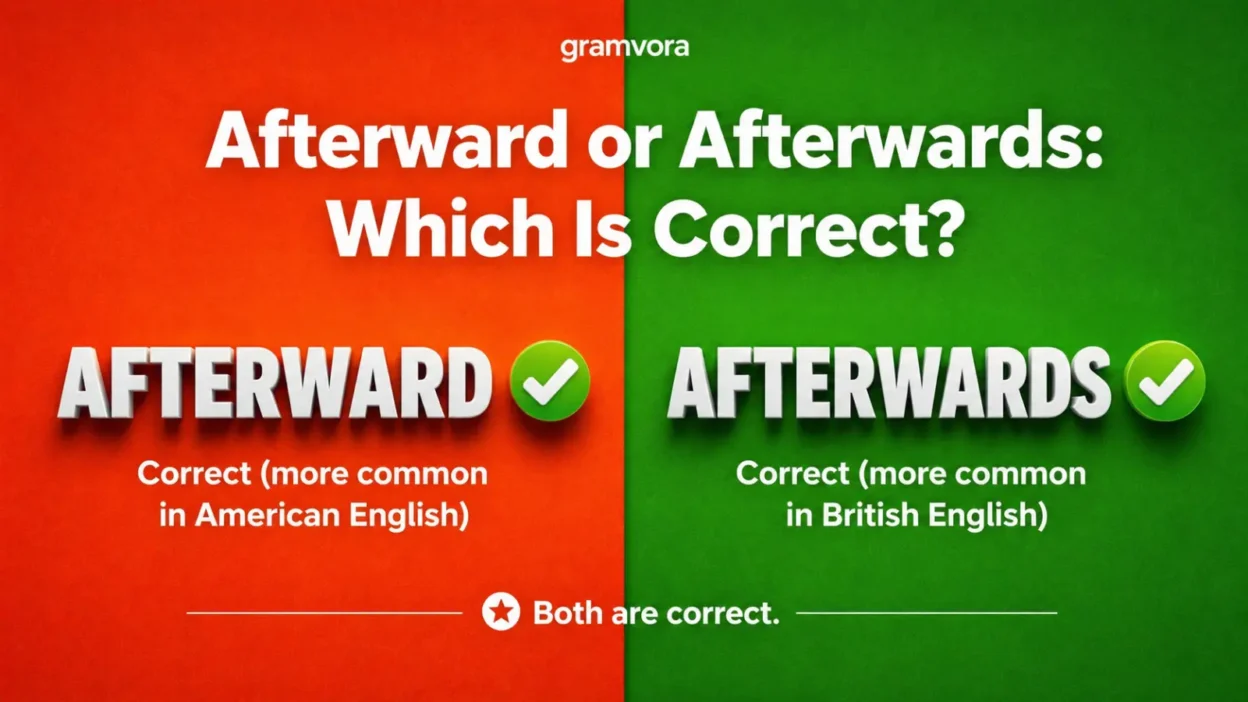 Afterward or Afterwards: Which Is Correct?