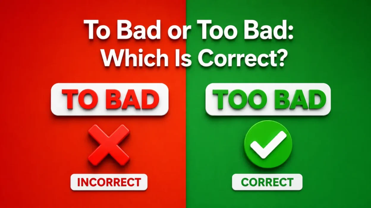 To Bad or Too Bad: Which Is Correct?