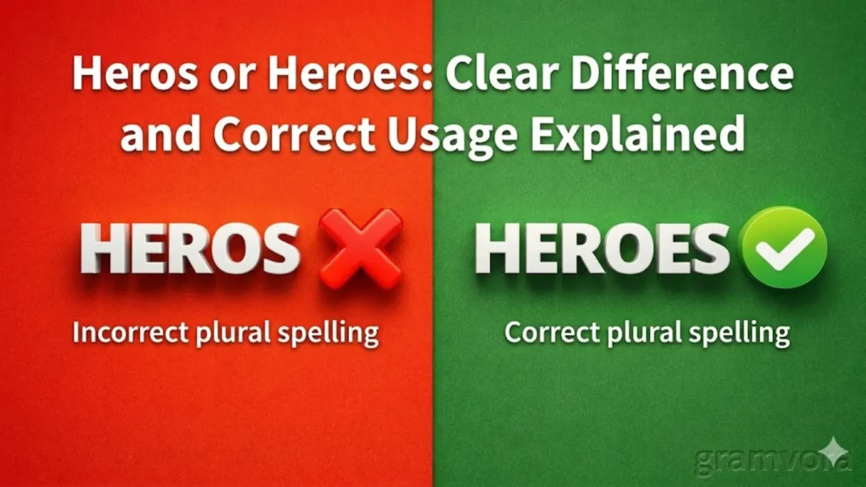 Heros or Heroes: Clear Difference and Correct Usage Explained