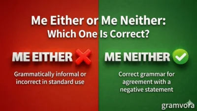 Me Either or Me Neither: Which One Is Correct?
