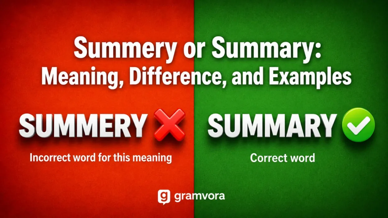 Summery or Summary: Meaning, Difference, and Examples