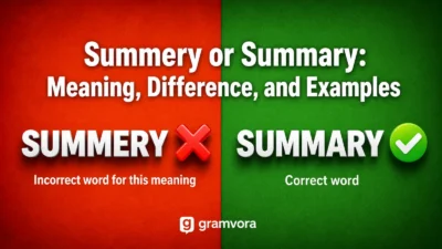 Summery or Summary: Meaning, Difference, and Examples