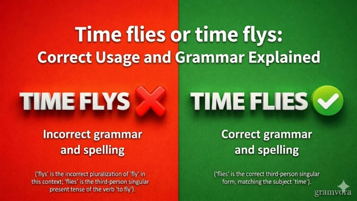 Time flies or time flys: Correct Usage and Grammar Explained