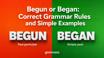 Begun or Began: Correct Grammar Rules and Simple Examples