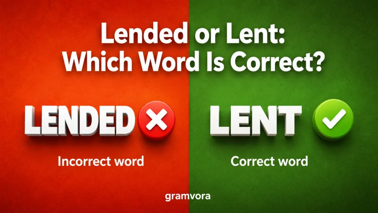 Lended or Lent: Which Word Is Correct?