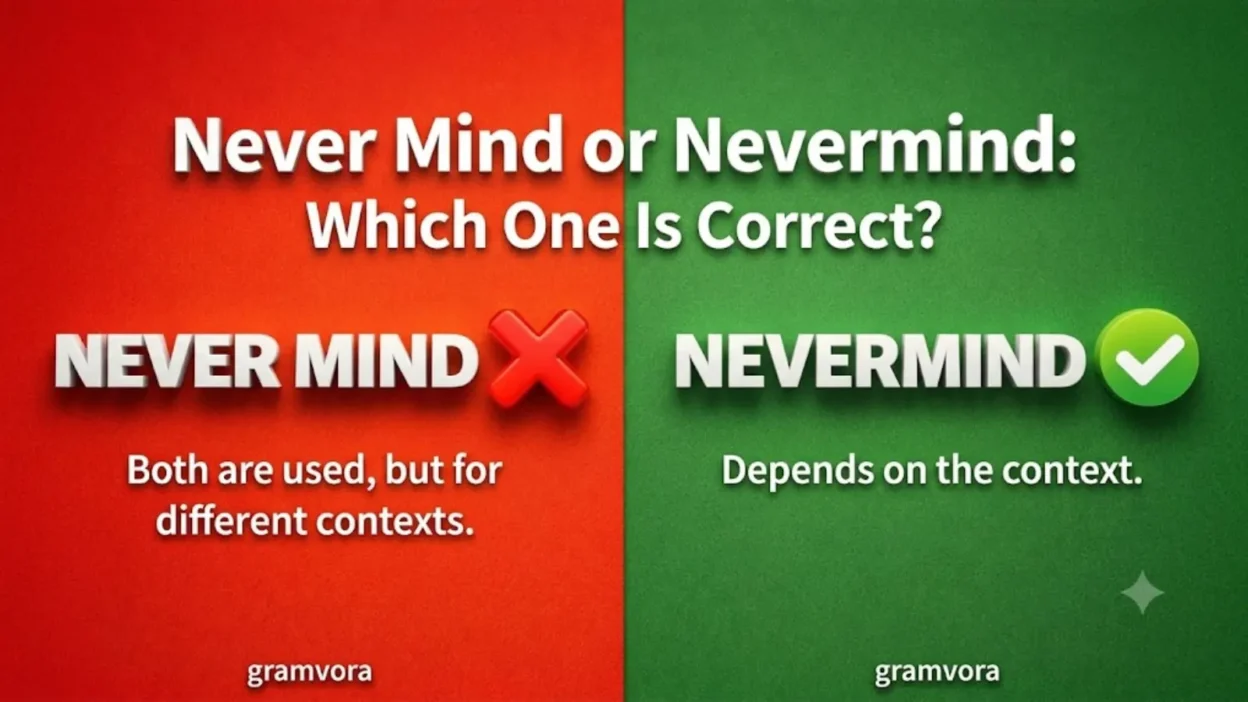Never Mind or Nevermind: Which One Is Correct?