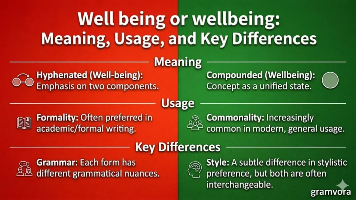 Well being or wellbeing: Meaning, Usage, and Key Differences