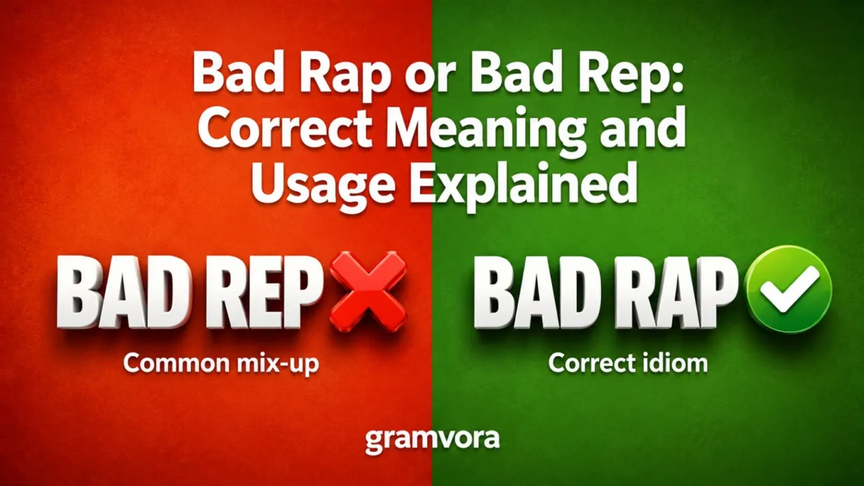 Bad Rap or Bad Rep: Correct Meaning and Usage Explained