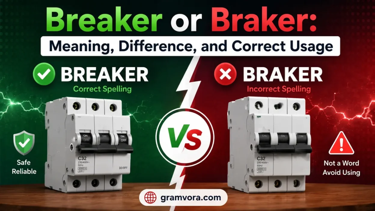 Breaker or Braker: Meaning, Difference, and Correct Usage