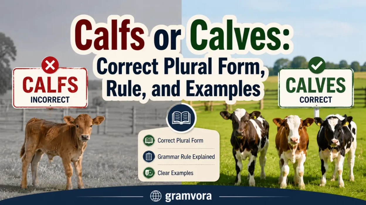 Calfs or Calves: Correct Plural Form, Rule, and Examples
