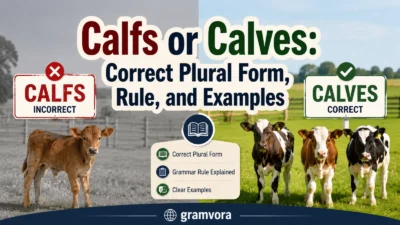 Calfs or Calves: Correct Plural Form, Rule, and Examples