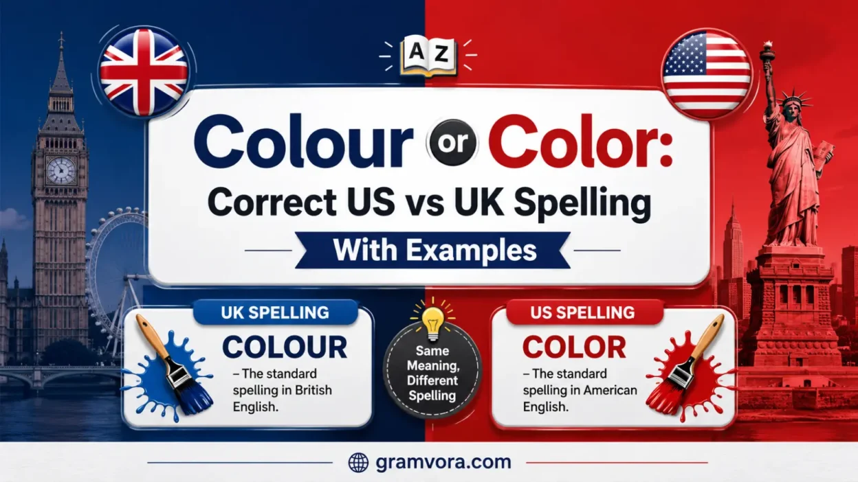 Colour or Color: Correct US vs UK Spelling With Examples