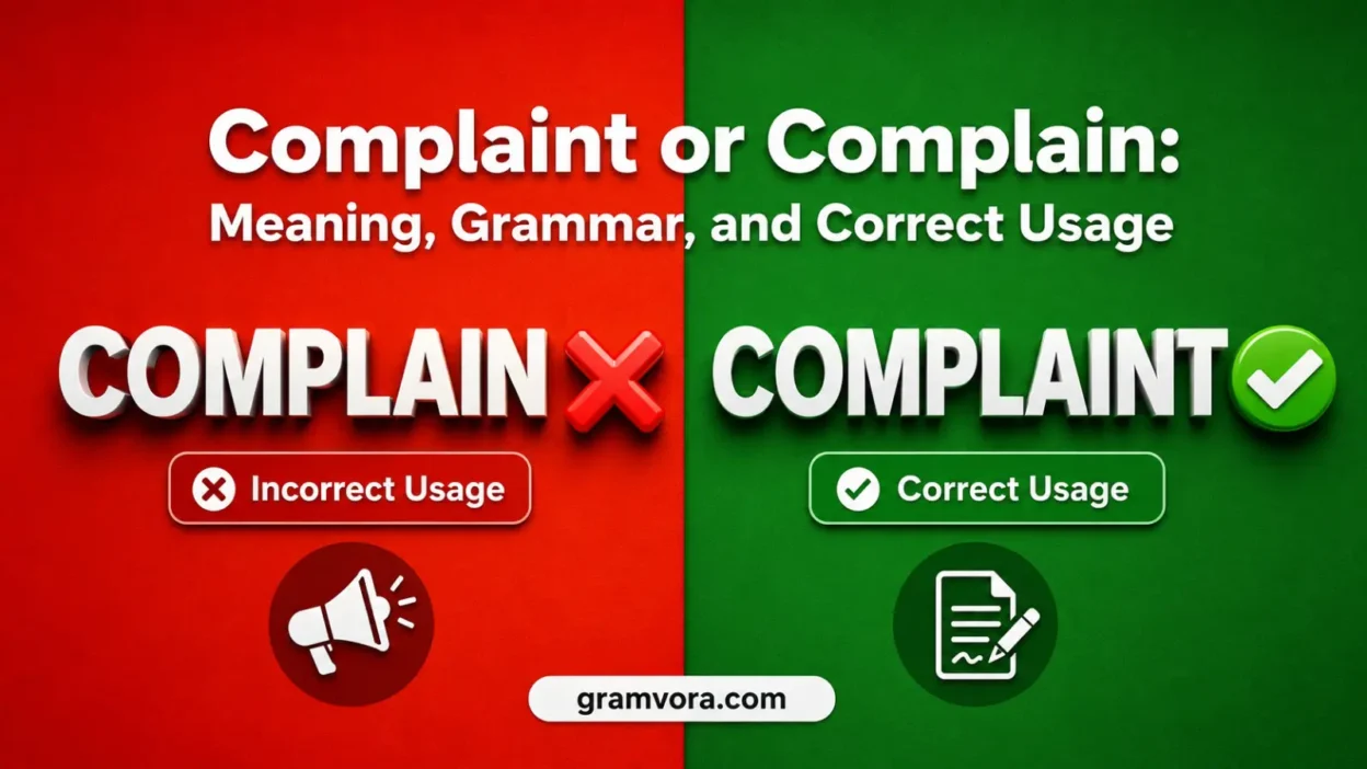 Complaint or Complain: Meaning, Grammar, and Correct Usage