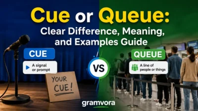 Cue or Queue: Clear Difference, Meaning, and Examples Guide