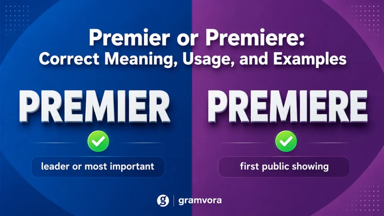 Premier or Premiere: Correct Meaning, Usage, and Examples