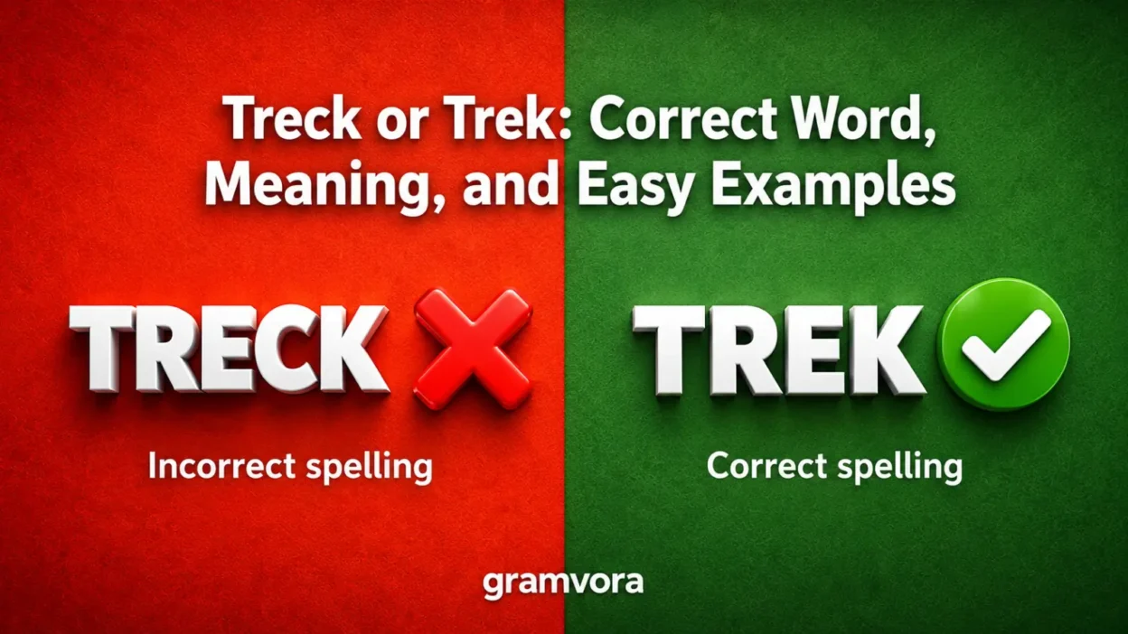 Treck or Trek: Correct Word, Meaning, and Easy Examples