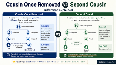Cousin Once Removed vs Second Cousin Difference Explained