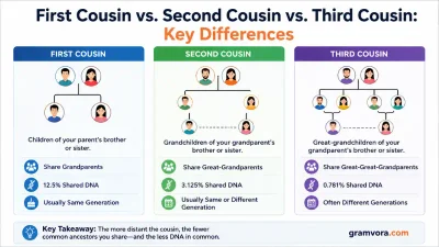 First Cousin vs Second Cousin vs Third Cousin: Key Differences